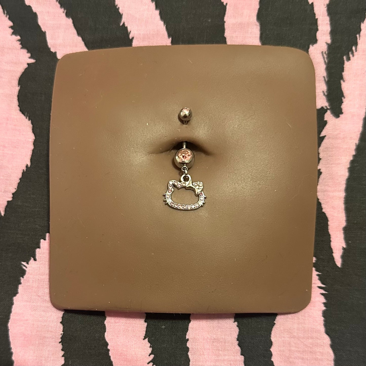 Pink HK Belly Piercing