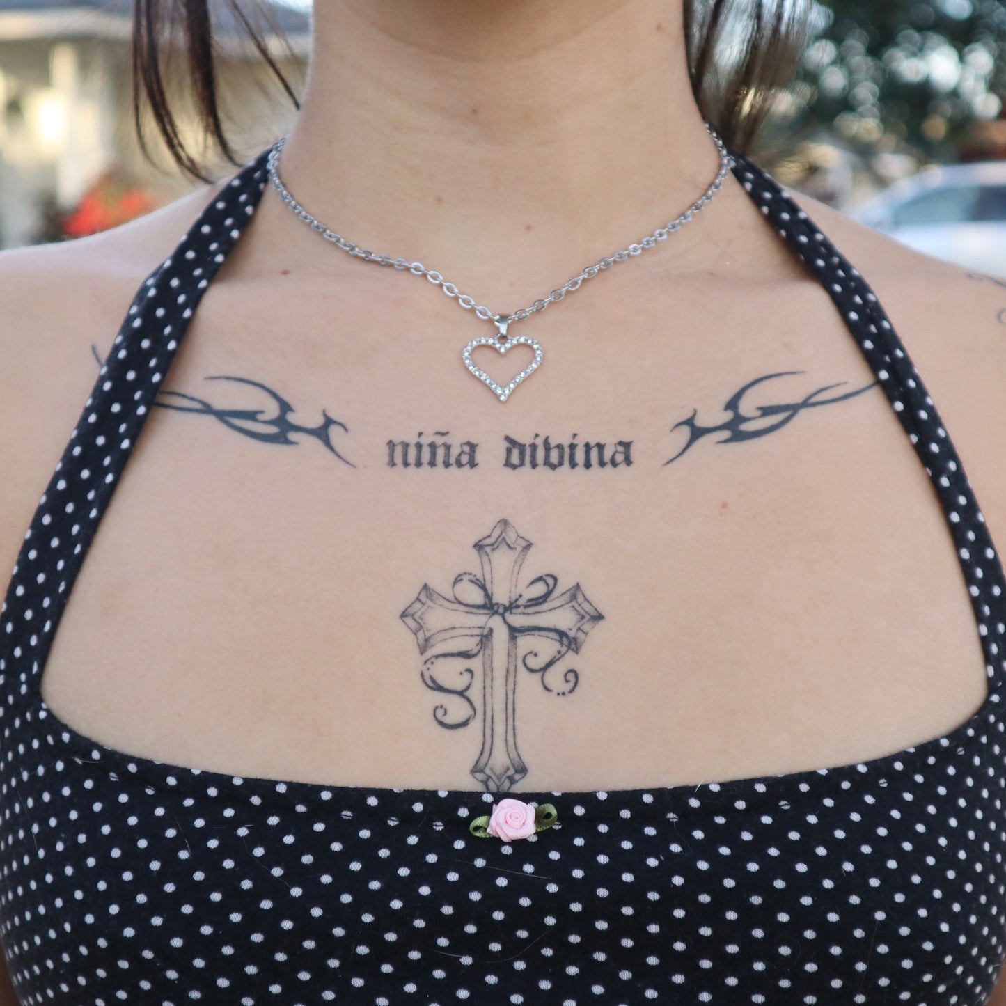 Rhinestone Love Necklace