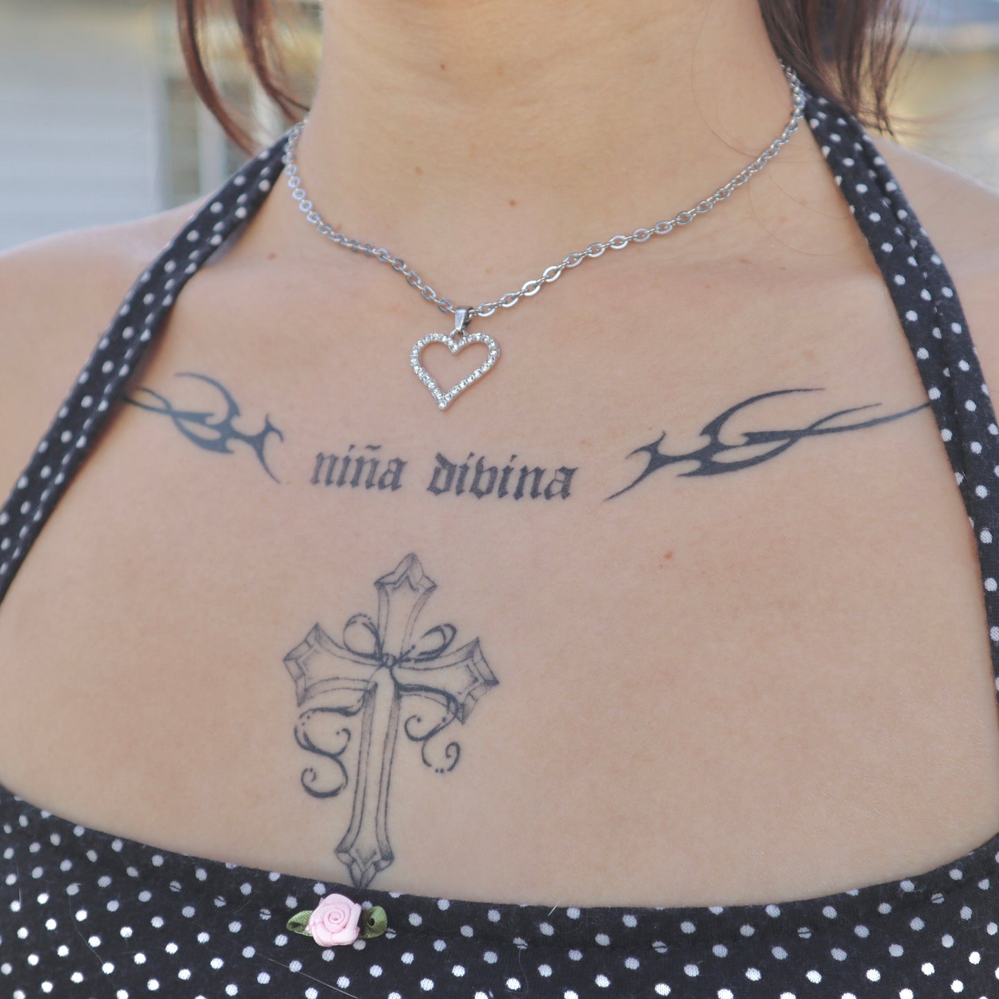 Rhinestone Love Necklace