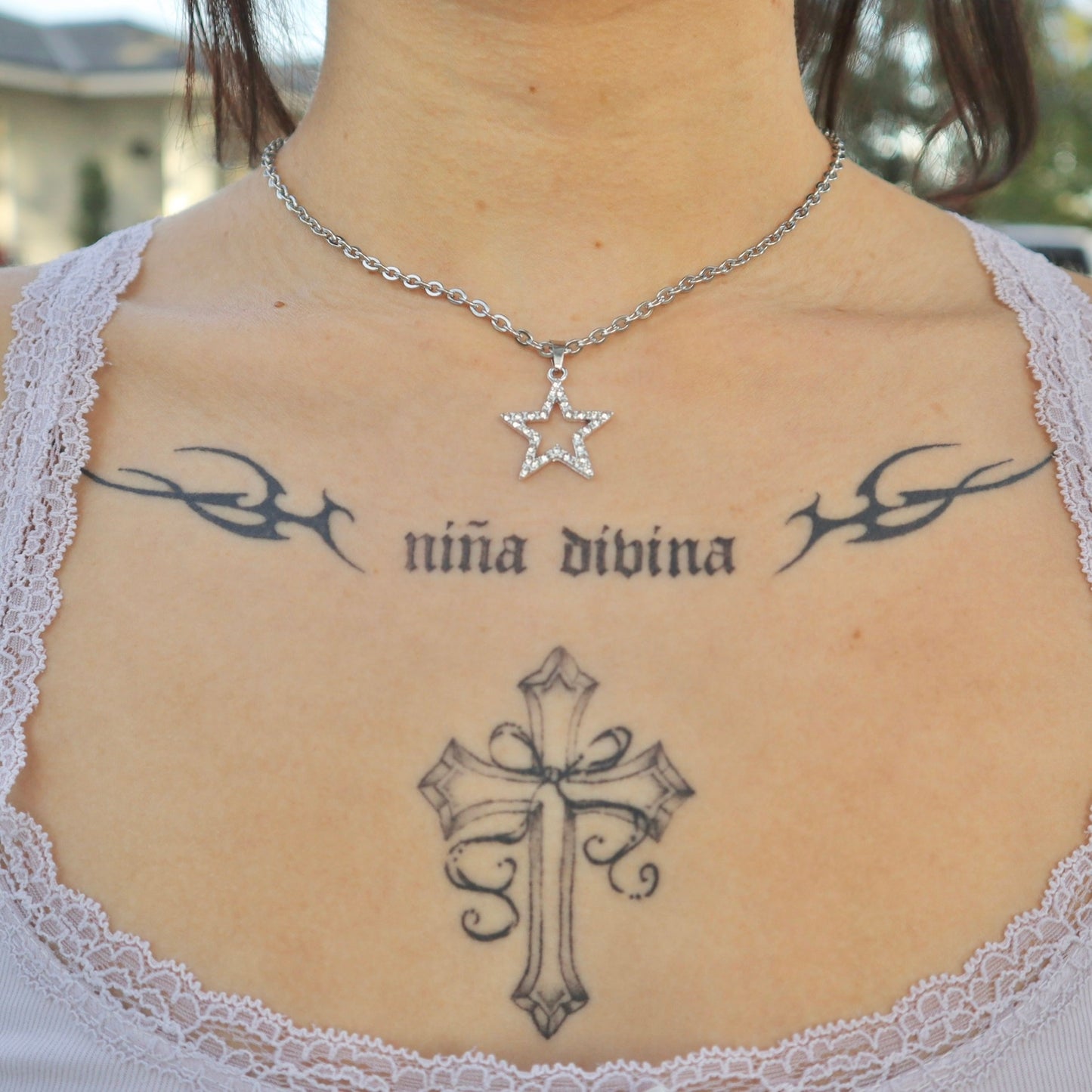 Rhinestone Star Necklace