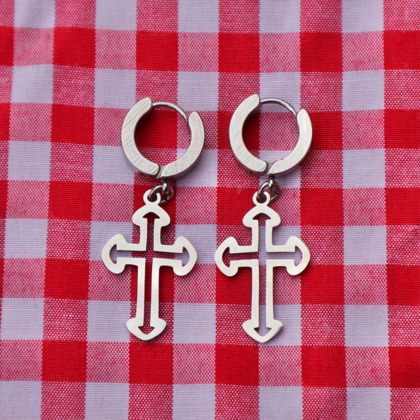 Death Cross Earrings