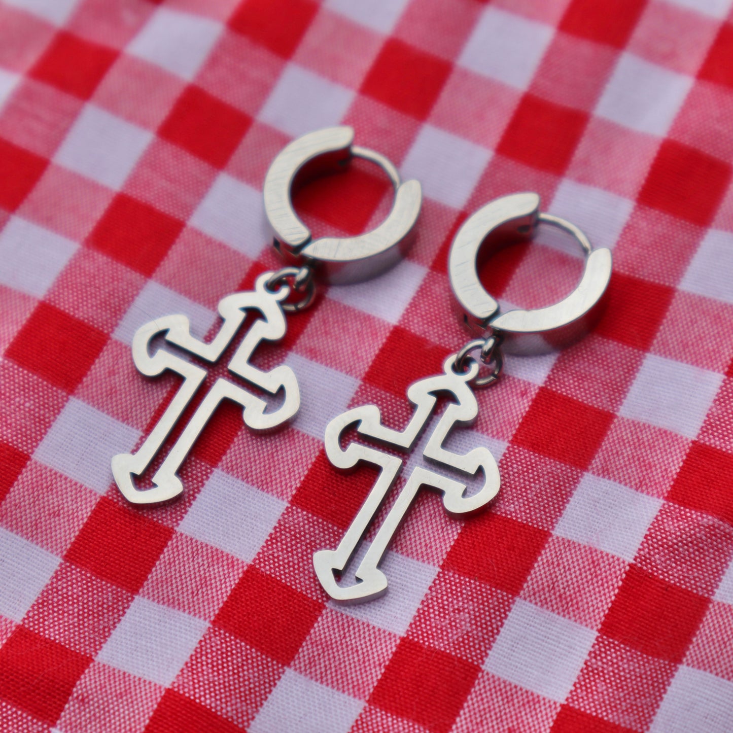 Death Cross Earrings