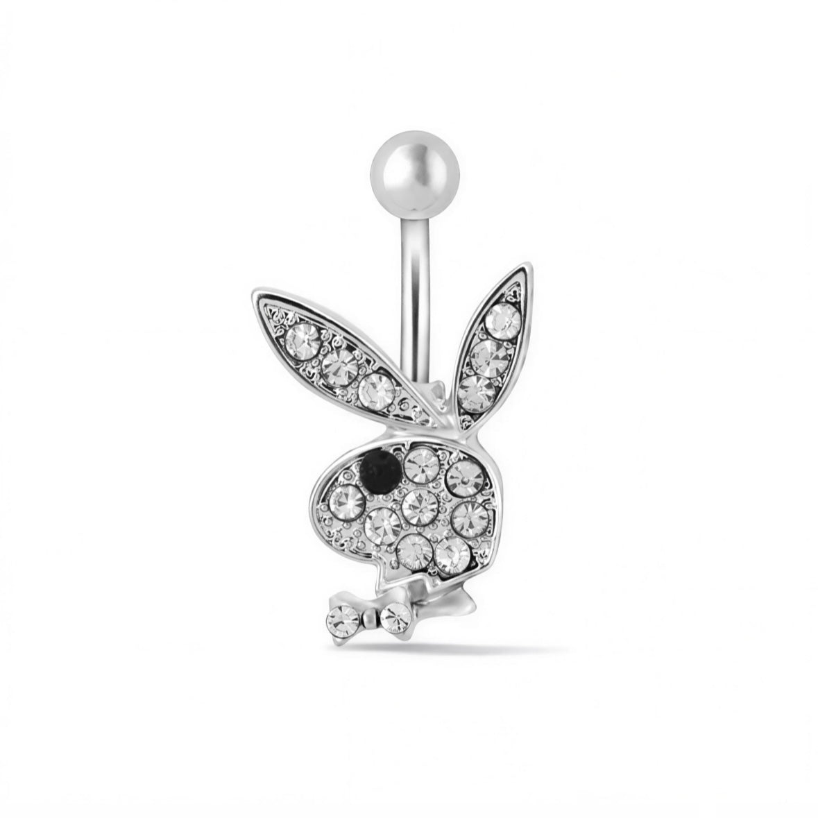 Silver Bunny Belly Piercing