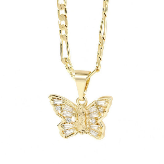 Gold Mary Butterfly Chain