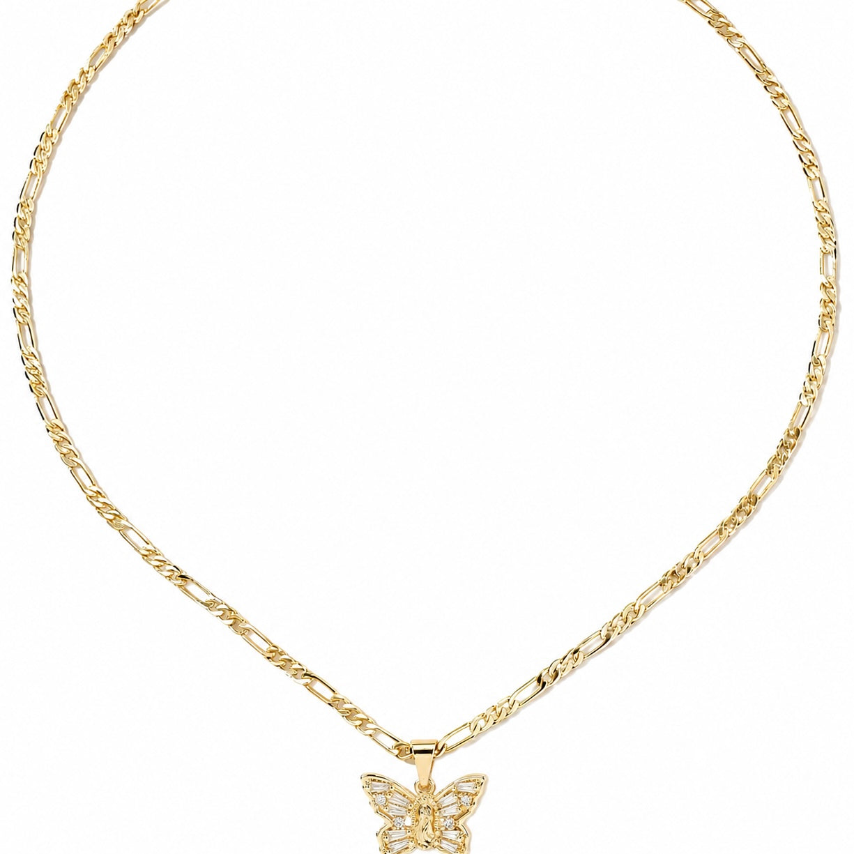 Gold Mary Butterfly Chain