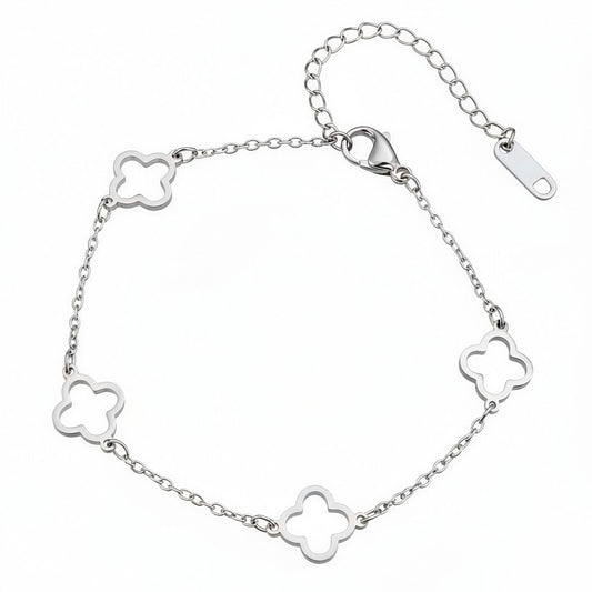 Silver Clover Bracelet